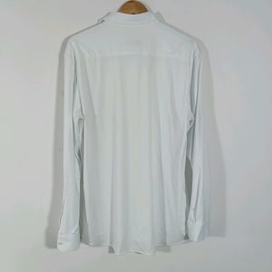 White Plain Slim Fit Casual Shirt (Men)