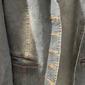 Denim Jacket Blazer Style In Excellent Condition