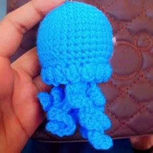 Jellyfish Crochet Keychain