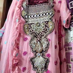 **PRETTY COLOUR GOWN WITH DUPATTA**