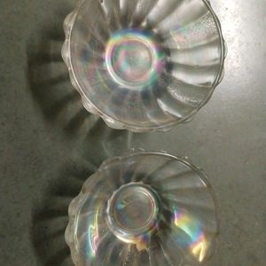 Holographic Glass Bowls Set Of 2