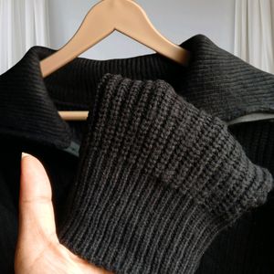 Black DoubleZip Sweater