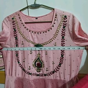 Pink Anarkali Suit Set