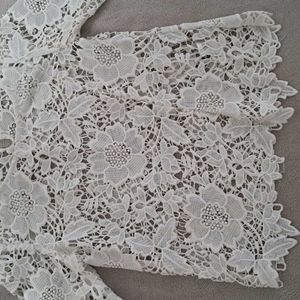 H&M White Lace Top