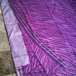 brand new Leheriya purple saree attached फॉल