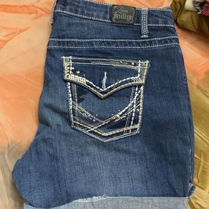 Plus Size Denim Shorts