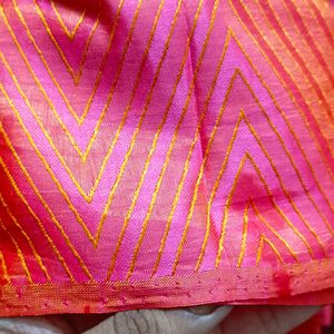 Shinning Dark peach Colour Art silk Saree