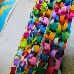 Rainbow Colourful Paper Chain For Home Decor