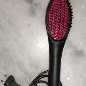 Hair straightening brush