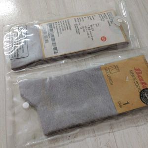 The Bata New Socks Combo-2 Formal Wear(Light Grey)