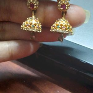 American Diamond Jhumkas Small