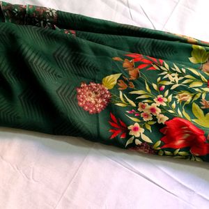 Green Floral Saree