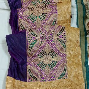 New Double Colour Banarasi Silk Saree