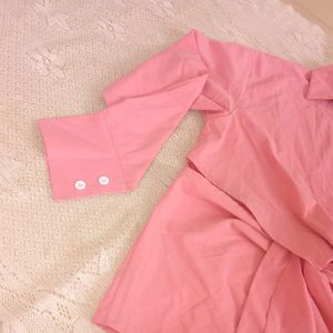 Pink Shirt Style Top(Women's)