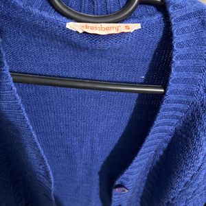 Dressbery Women Blue Cardigan Sweater