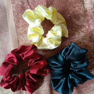 Satin Scrunchies (3 Pcs)