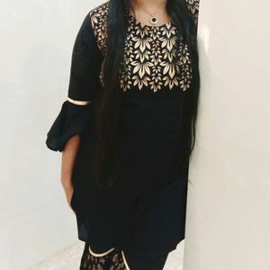 Black Ethnic Sharara For Women