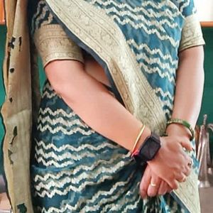 Woven Tissue Organza Saree Without Blouse