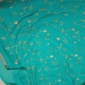 Gold Thread Embroidered Saree