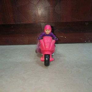 Barbie Motorcycle Toy + Bunny Rabbit