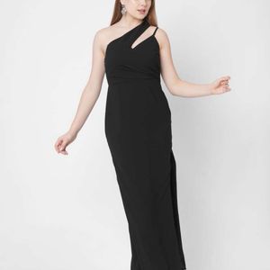 Mish One Shoulder Georgette Maxi Dress