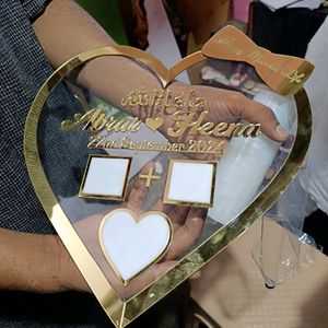 Nikah Nama ❤Heart Thumb Name Plate