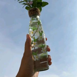 Aesthetic Flower Glass Bottle