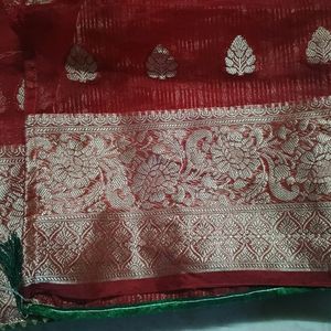 Organza Saree With Ready Boluse