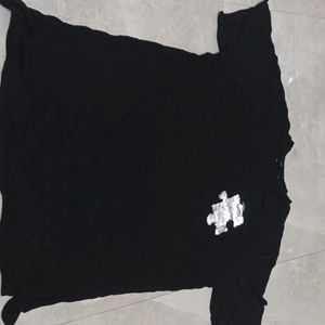 Casual Black Tshirt For Man