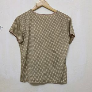 Trendy New Gold And White Top For Women