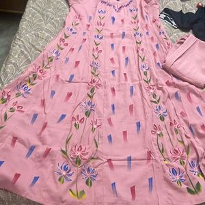 BrushPrint Anarkali Suit 💯❤️❤️💞💞