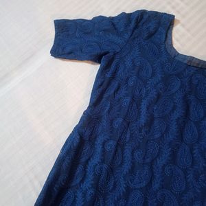 Blue Chicken Karo Kurti Beautiful