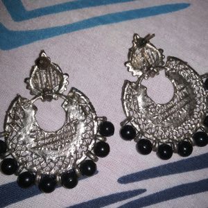 Combo Of Silver Oxidised Earrings.