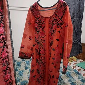 Very Pretty Fulkari Kurta Palazzo Set