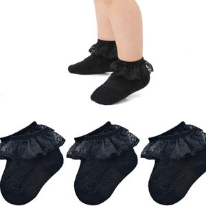 Baby Socks Black With Frill