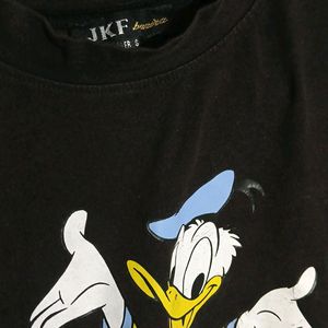 Crop Top With Donald Duck Print