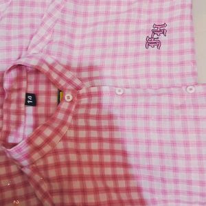 A Checked Pink Shirt.