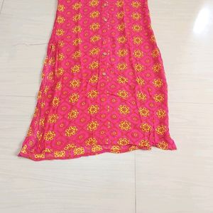 Pink & Mehendi Green Kurtis