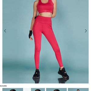 New With Tag Red Active Wear Co Ord Set