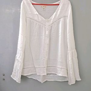 White Flowy Summer Tunic