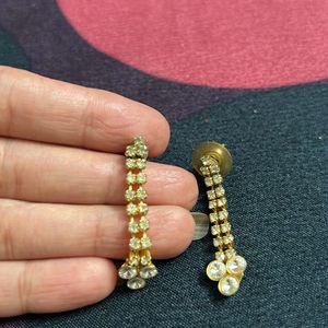 Golden Stone Studded Earrings