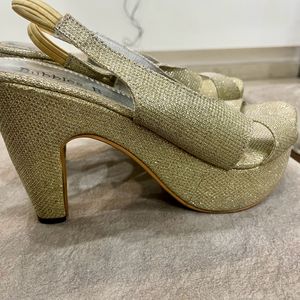 Gold Tone Shimmery Heel