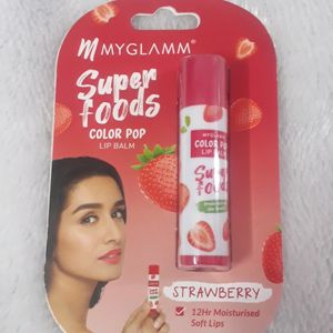 Myglamm Super Foods Color Pop Lip Balm Strawberry