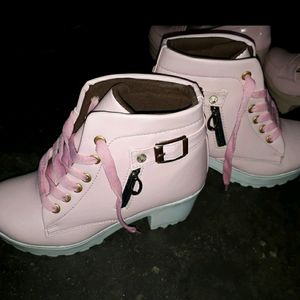 Pink Boots For Women Stylish With Tag