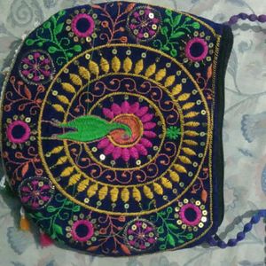 Hand Made Bag With Some Traditional Designs.