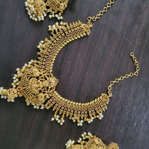 Antique Gold Lakshmi Amma Temple Jewellery