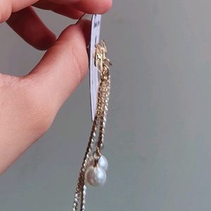 Bow Pearl Drop Earrings