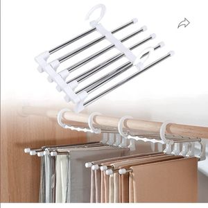 2 Pieces- 5 In One Stainless Steel Foldable Hanger