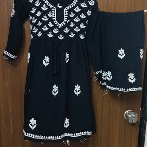 Kids Lacknavi Handwork Frock Style Plazopair