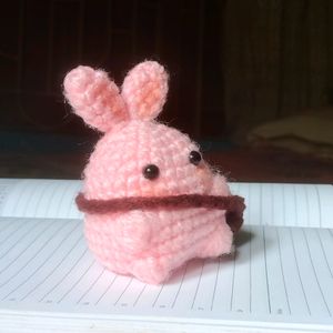 Crocheted Bunny, Puffkin (Blossom Pink Edition)